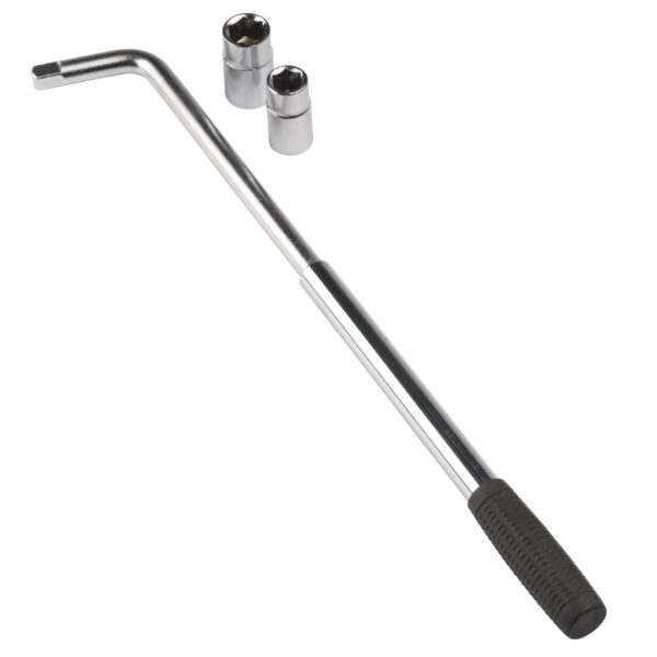 Auto wielmoersleutel telescopisch/uitschuifbaar - 40-55 cm - met doppen - 17-19/21-33 mm - Autopech