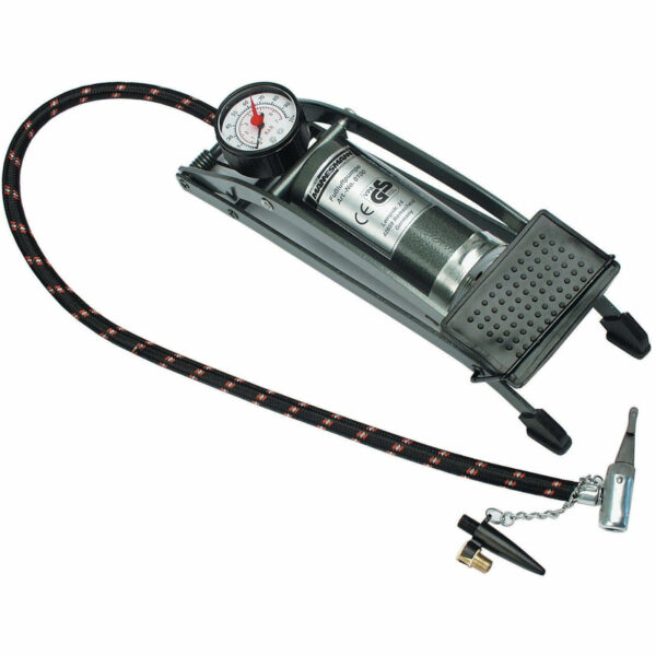 Bruder Mannesmann Voetpomp - grijs - 2 bar - 1 cilinder - manometer