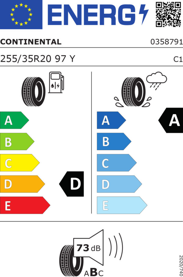 Continental Sc-6 # fr xl 255/35 R20 97Y