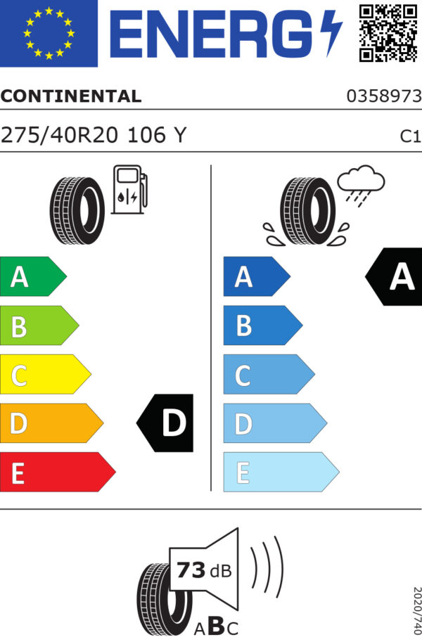 Continental 4x4 sp.cont # n0 fr xl 275/40 R20 106Y