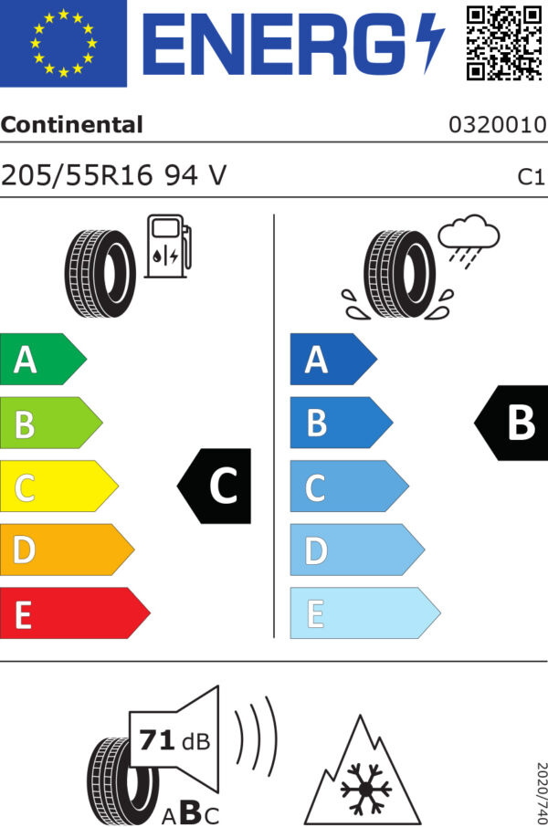 205/55 Vr16 Tl 94v Co All Seas Cont 2 Ssr Ev 20555VR16TASC2EVSS