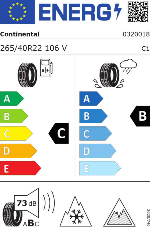 265/40 Vr22 Tl 106v Co Ts850 P Suv Seal Xl Fr 26540VR22TTS850PCSXL