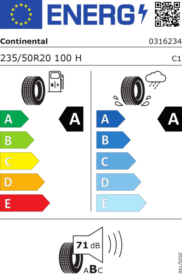235/50 Hr20 Tl 100h Co Eco Contact 7 (+)
