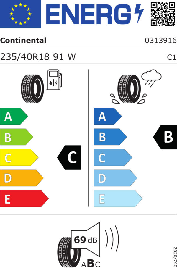 235/40 Wr18 Tl 91w Co Eco Contact 7 S Silent 23540WR18TECO7SSIL